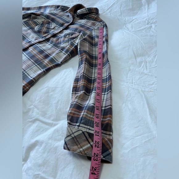 Kuhl | Women’s SZ Small | Brown Plaid Snap Front Flannel Shirt - Picture 5 of 11